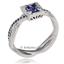 Intricate Elegant Twist Engagement Ring 
